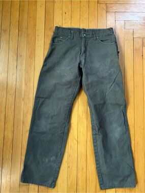Dickies green duck canvas work pants